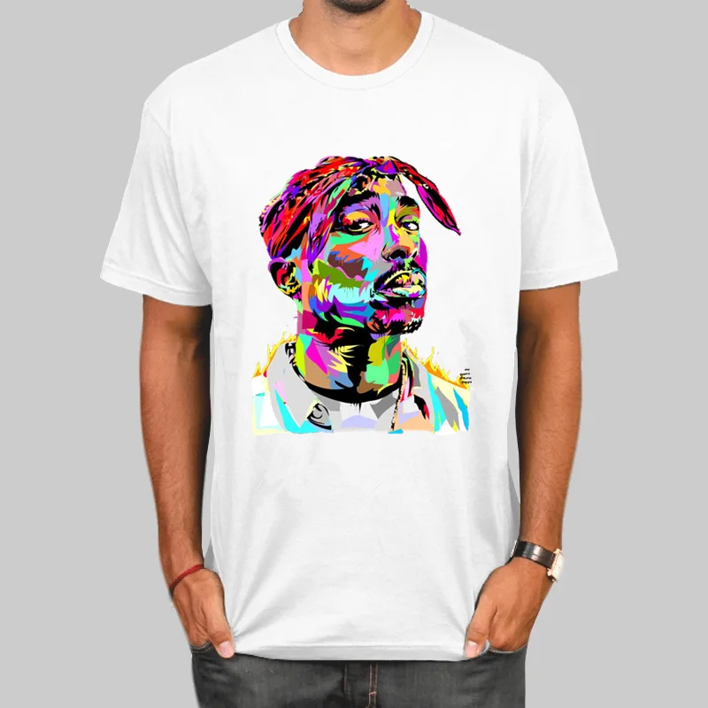 Tupac 2pac Хип-хоп Swag harajuku уличная печать мужские футболки с круглым вырезом Модные и