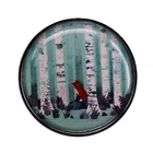 Значок с изображением Красной лисы в лесу, Весенняя брошь на лацкан с изображением животных, рыжей лисы, природы, фэнтези, ярких животных из дикой природы, акварельных красок