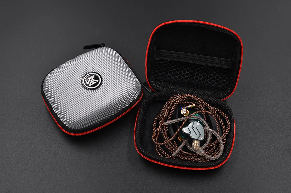 Наушники KZ Box Bluetooth гарнитура чехол квадратный портативный компрессионный чехол для гарнитуры EVA чехол на молнии с логотипом для ES4 ZSR ED12 ZST