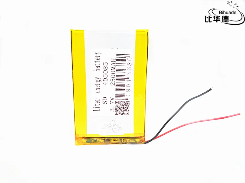 3.7V 2500mAh 405085 Lithium Polymer Li-Po li ion Rechargeable Battery Lipo cells For interphone GPS toys Tachograph | Электроника