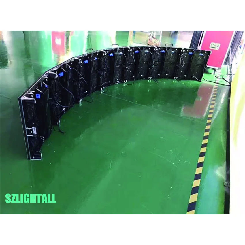 Изогнутый СВЕТОДИОДНЫЙ экран для рекламного щита P3.9/P4.8 гибкий светодиодный