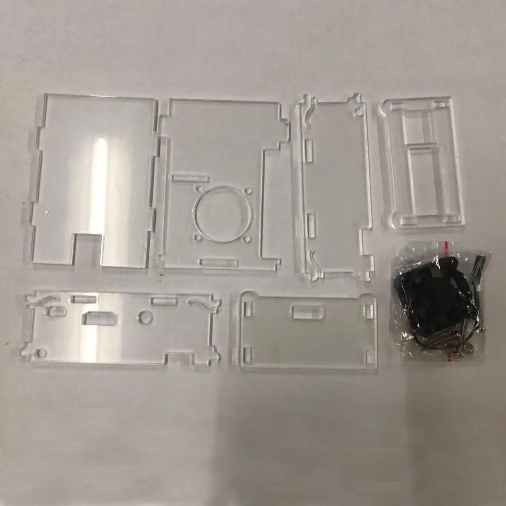 1 шт. акриловый прозрачный/Прозрачный чехол для Raspberry Pi 4 Модель B с охлаждающим