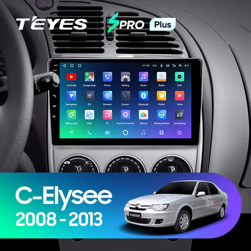 TEYES SPRO Plus Штатная магнитола For Ситроен С Элизэ Citroen C Elysee 2008 2013 Android 10 до 4 + 64ГБ 32EQ DSP