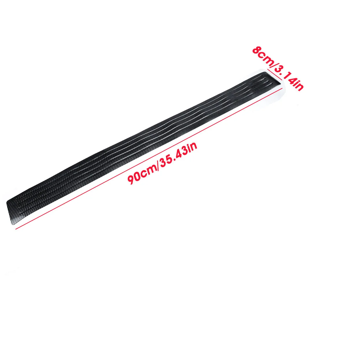 

Universal Rear Trunk Carbon Fiber Rubber Moulding Strip Soft Black Trim Bumper Strip DIY Door Sill Protector Edge 90x8cm 104x9cm