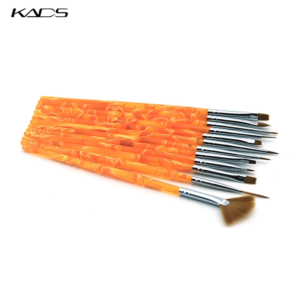 KADS 12 шт./компл. Профессиональные Ногтей Кисти Художественные Наборы Для Дизайн