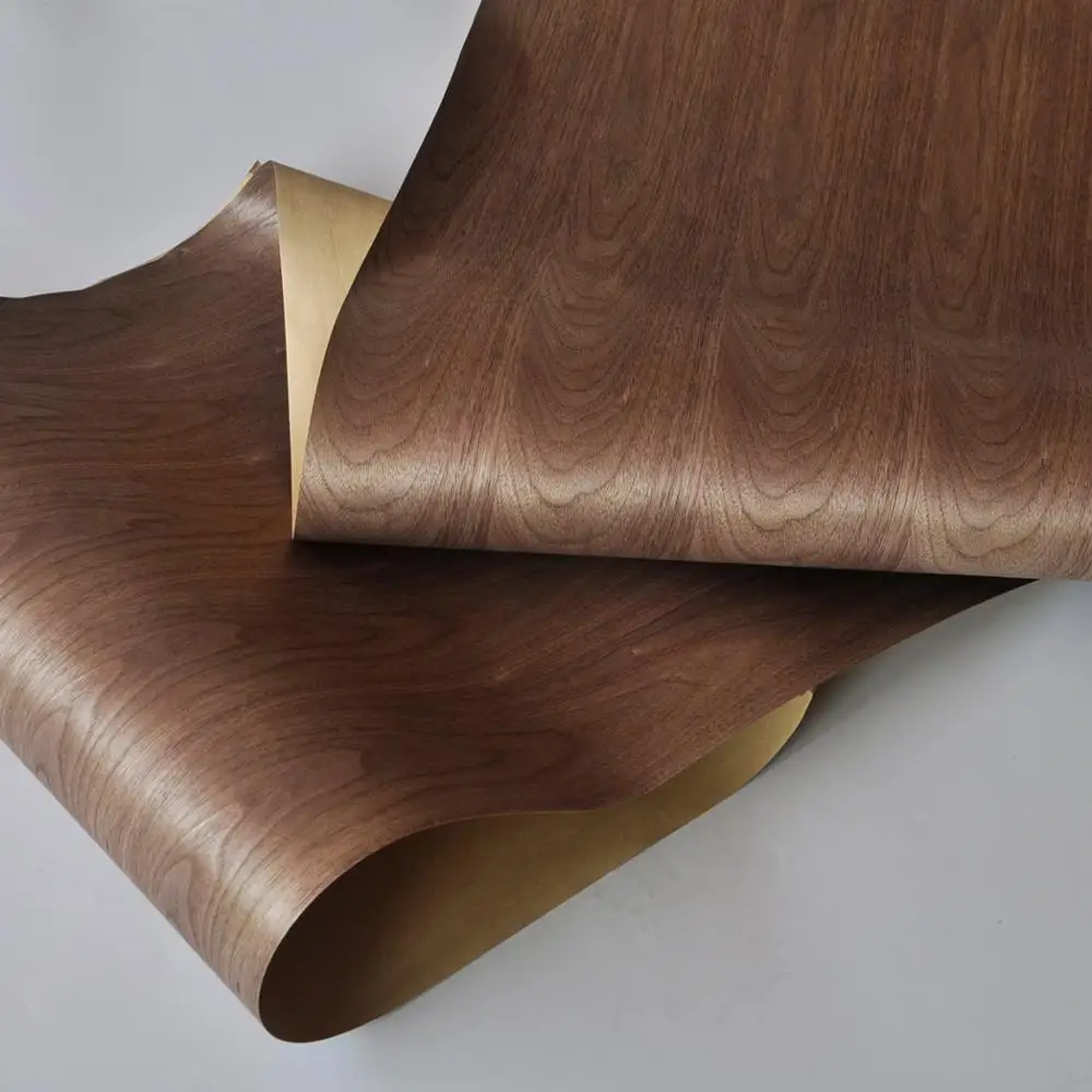 Новый дизайн крафт-бумаги Американского Ореха (C.C) натурального дерева виниры