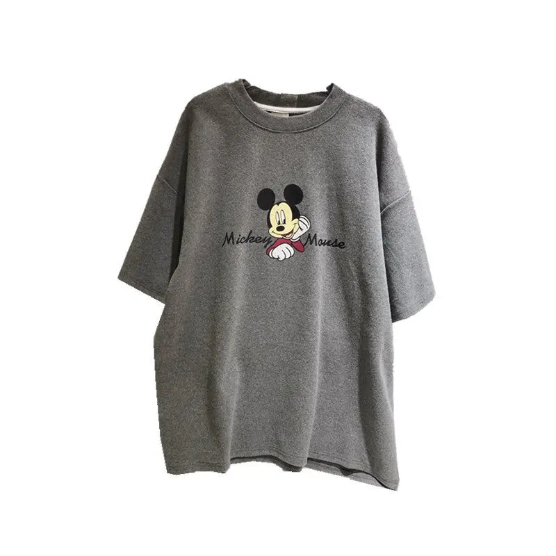 

Новинка лета 2020 от Disney, женская футболка с коротким рукавом и надписью Микки Мауса, Свободный Топ в Корейском стиле, рубашка для женщин