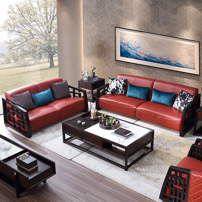 Мебель для дивана из натуральной кожи divano futon recliner гостиная салон чайный столик