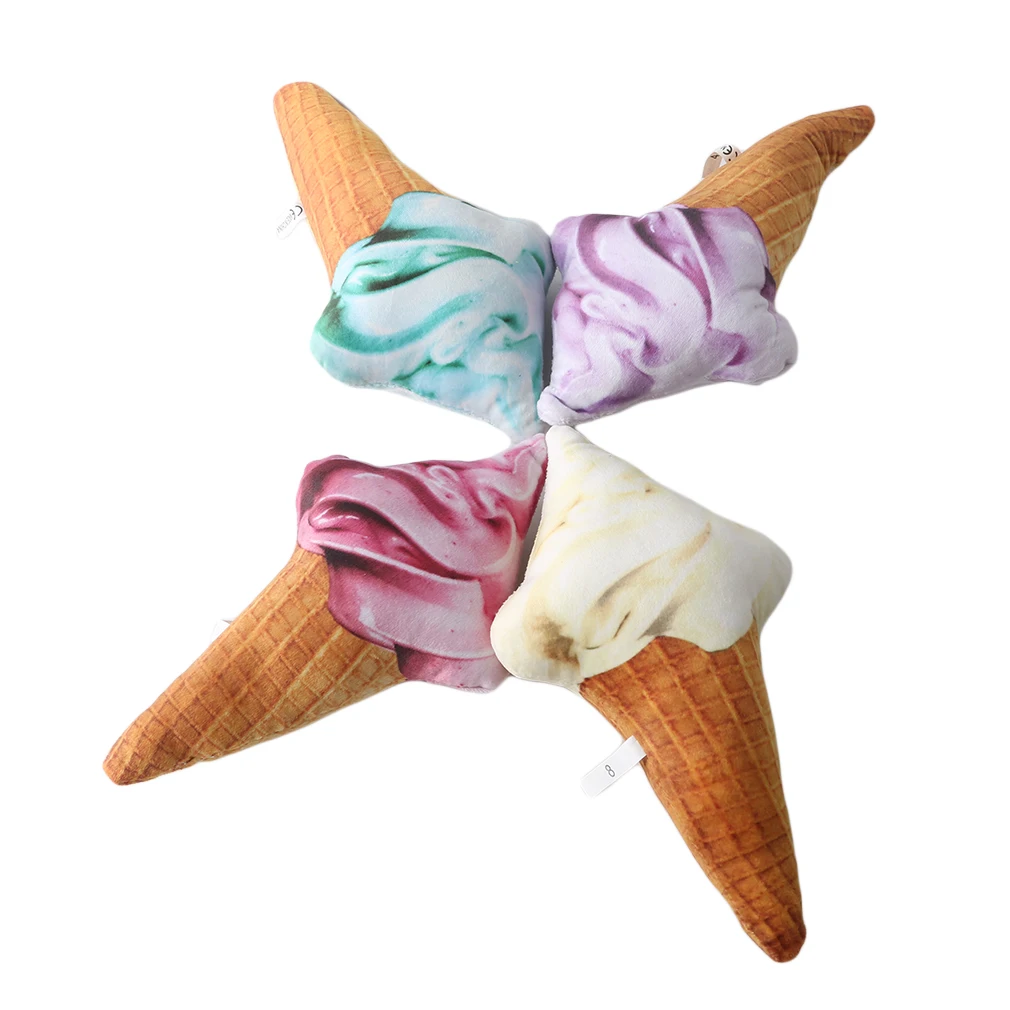 

Simulation Ice Cream Plush Toy Cone Pillow Plush Sound Children Birthday Brinquedos Gift Ornaments Plush Toys