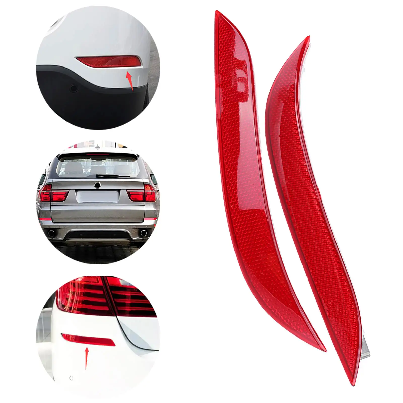 

2021 1 пара отражателей заднего бампера левый и правый отражатель заднего бампера из АБС 63146915039 63146915040 для 5 серий E60 2003-2007