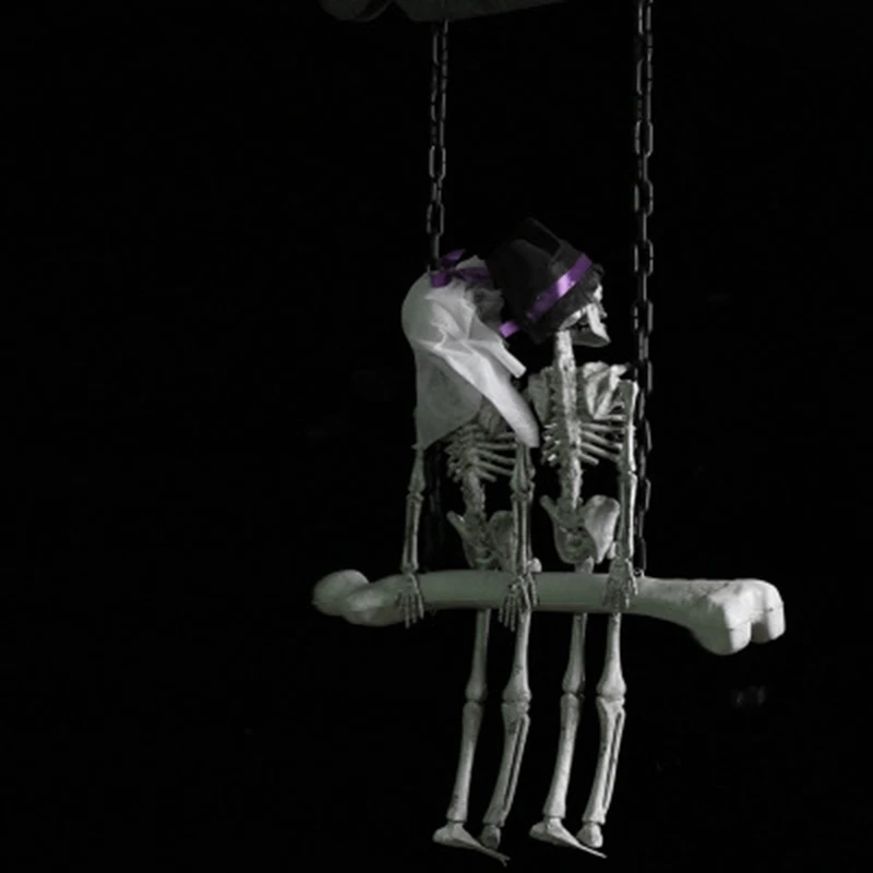 Хэллоуин ужас висит призрак Невеста и жених череп дом Дверной Кулон вечерние