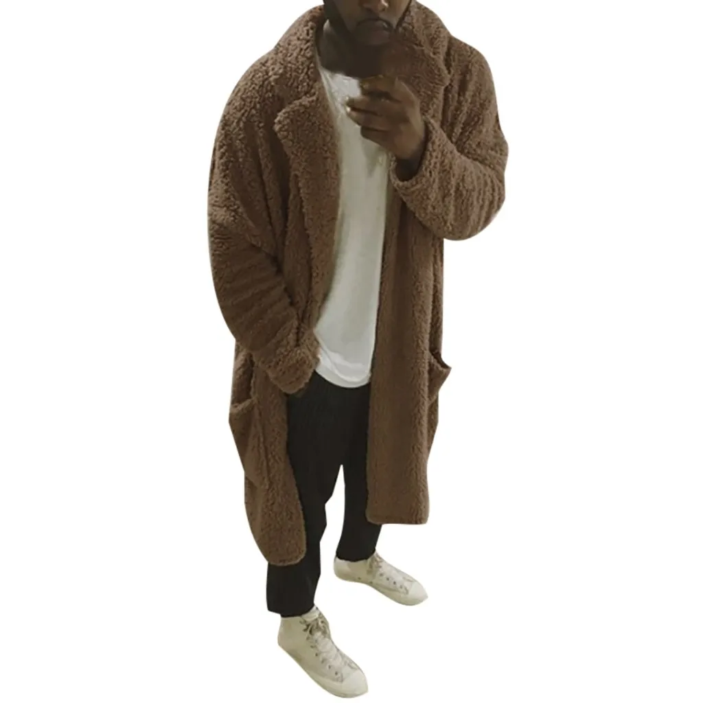 SAGACE мужское Новое модное двустороннее бархатное пальто средней и длинной длины