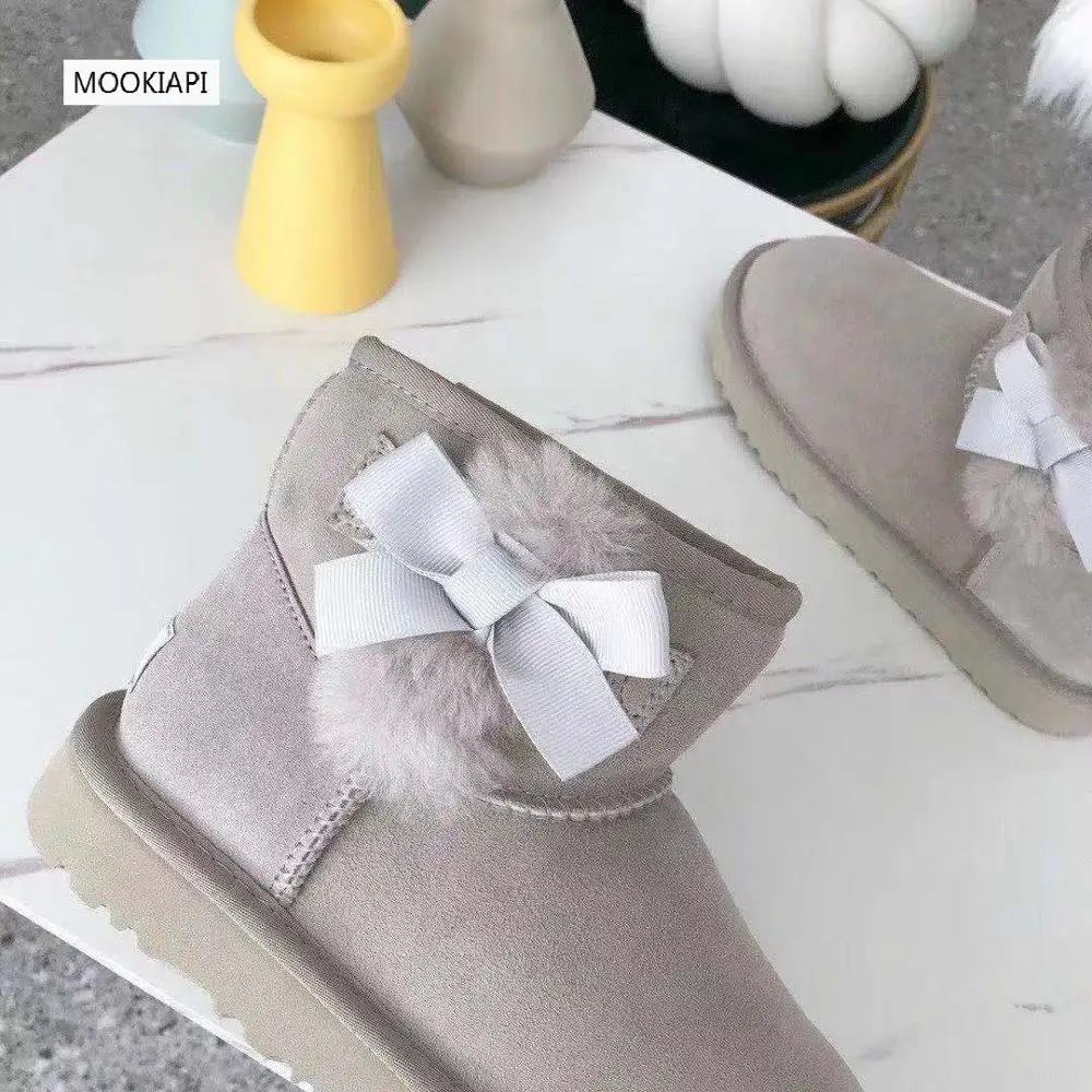 Самая модная австралийская обувь для снега с коротким швом 2019 натуральная кожа