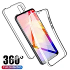 Прозрачный чехол для Xiaomi Redmi Note 10 Pro, Redmi 9T, 9AT, 9C, NFC, 9T, 9S, 9 Pro, 360, полностью из поликарбоната и силикона
