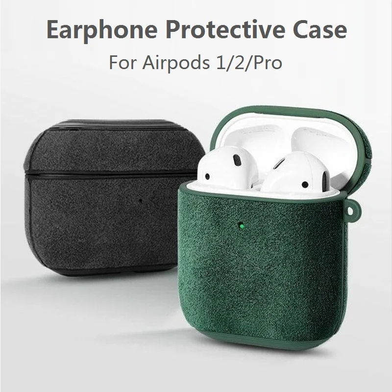 Чехол для наушников AirPods Pro с алькантарой чехол беспроводной зарядки 1 2