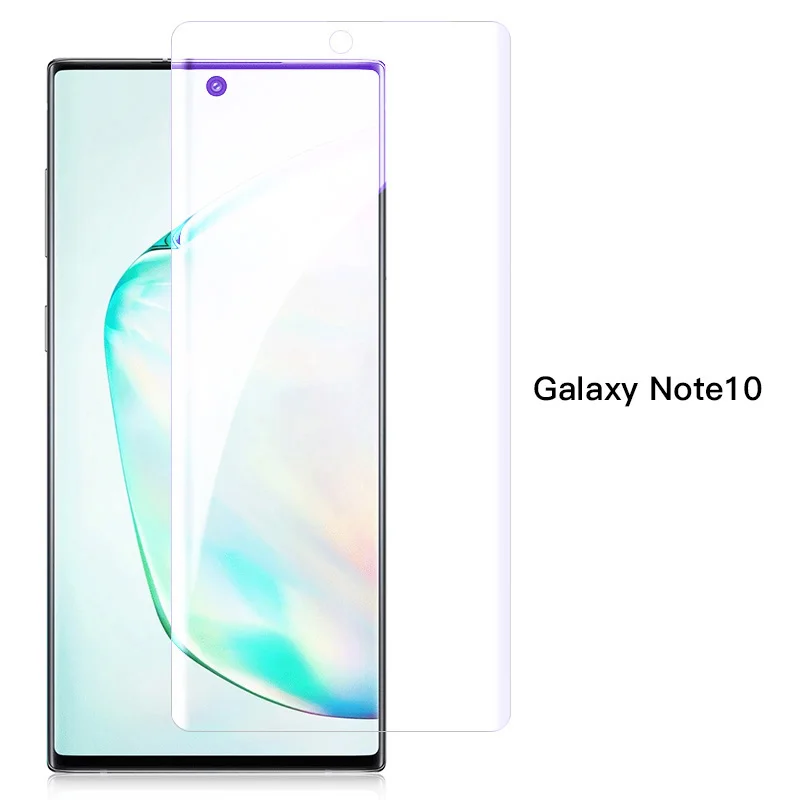 3D полное покрытие анти-синее закаленное стекло для Samsung Note 10 фиолетовый свет