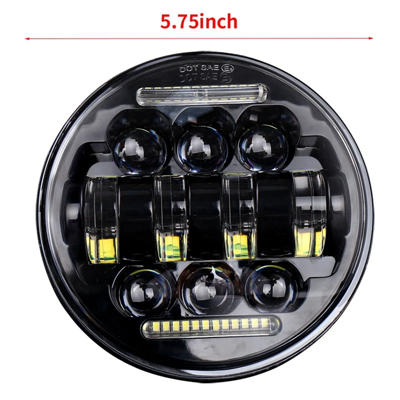 

1 Piece 50W 5.75 Inch Motorcycle Modified Led Round Headlight Angel Eye Off-Road Driving Light Modified Headlight Headlights
