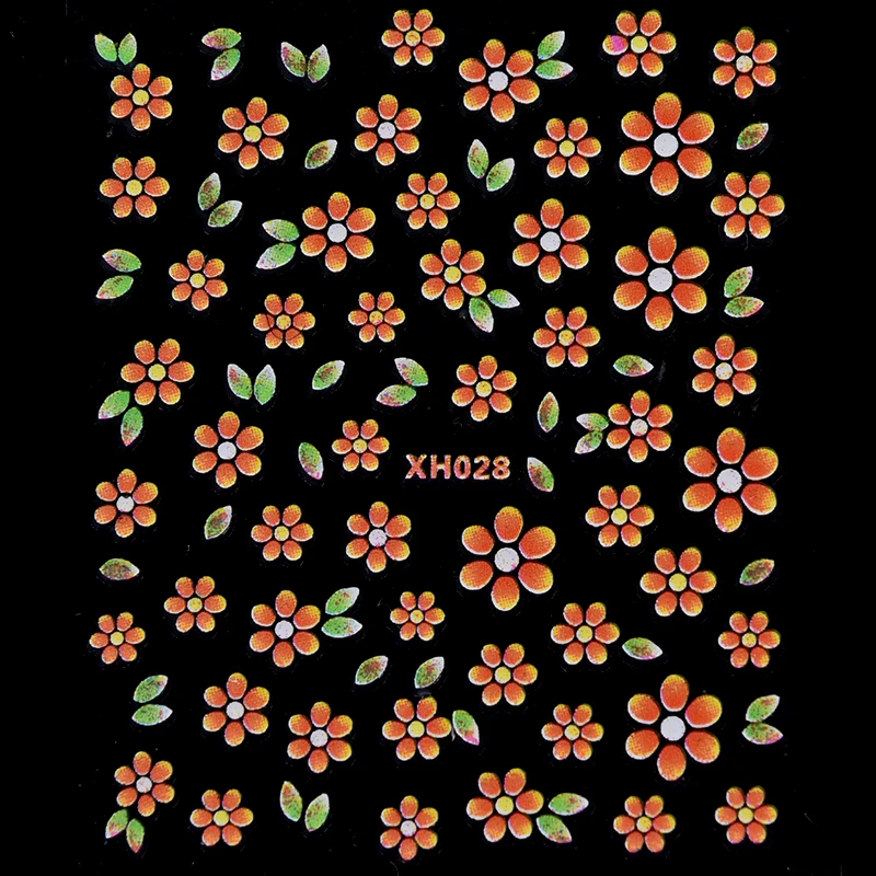 

3D Nail Art Transfer Stickers 50 Sheets Flower Decals Manicure Decoration Tip