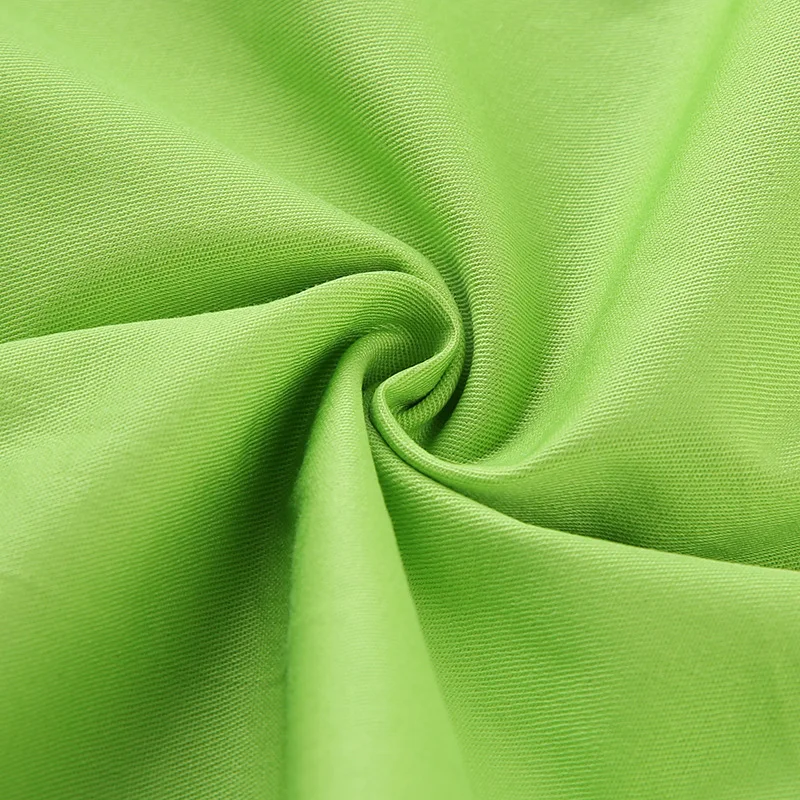 

Harajuku Korean Womens Overalls Pants Neon Green Cotton Capri High Waist Trousers With Chain Pocket Streetwear