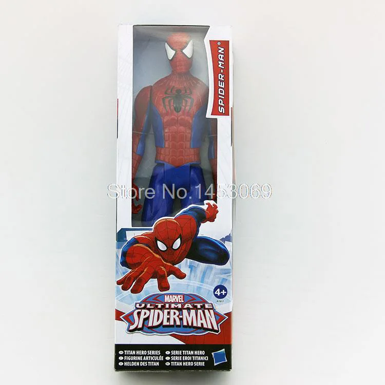 With box Marvel Amazing Ultimate Человек-паук Капитан Америка Железный человек ПВХ фигурка Коллекционная модель игрушки для детей Детские игрушки - Цвет: With box