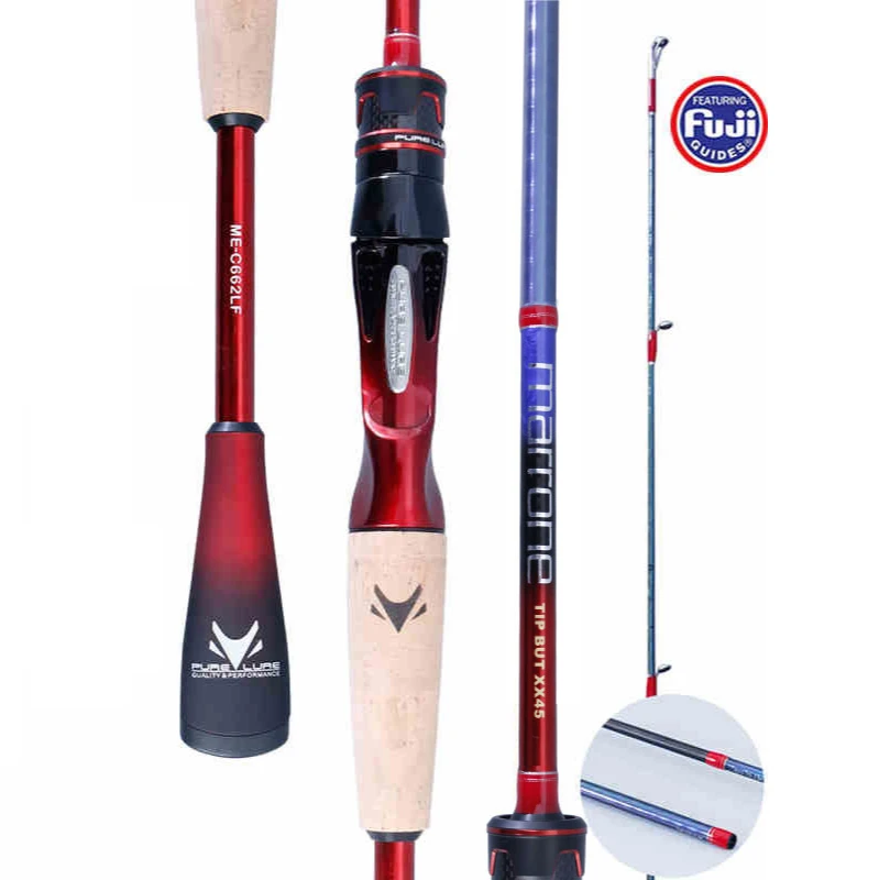 

PURELURE Spinning Rod and Casting Rod Combo High Carbon universal long throwing Fishing Rod in FUJI accessories, plus Reel