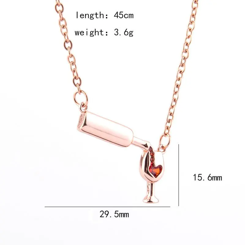 Новинка простое ожерелье с подвеской из бокала вина женские ожерелья пивной