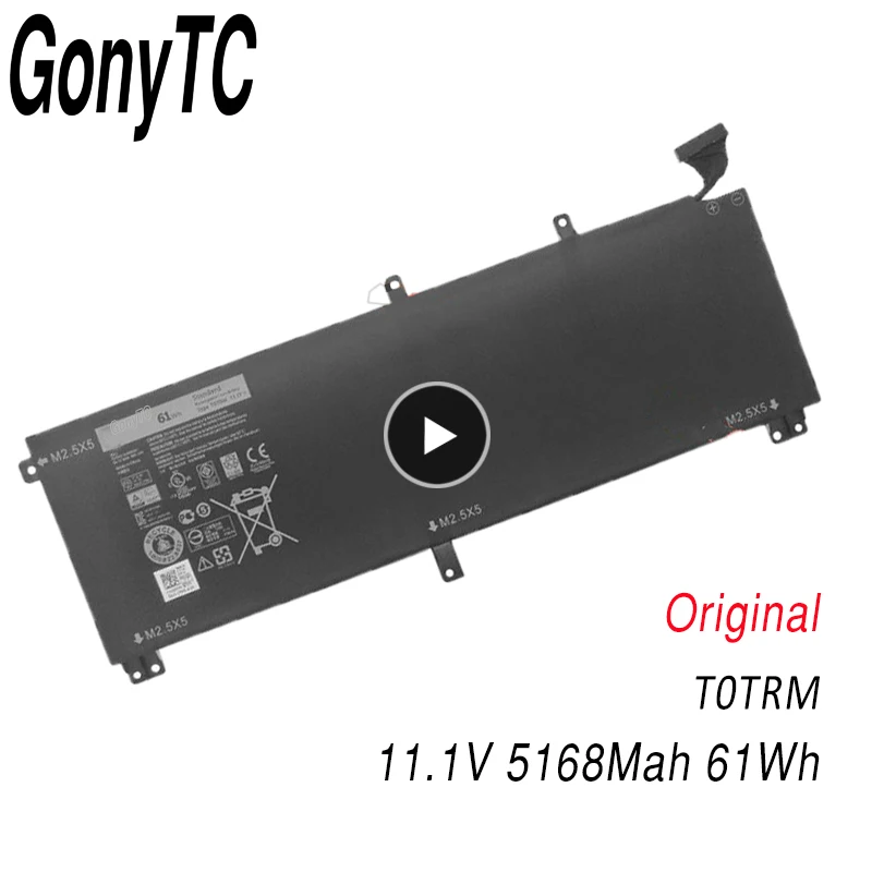 Оригинальный новый аккумулятор GONYTC T0TRM для ноутбука Dell XPS 15 9530 Precision M3800 TOTRM 245RR H76MV