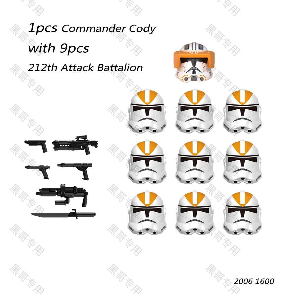 

Disney Commander Cody with Clone 212th Attack Battalion Troopers Building Blocks Bricks Star Action Figure Wars Toys Kids Gifts