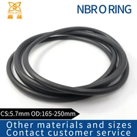 rubber ring black nbr sealing o ring cs5 7mm od165170175195200205215220225240245250 mm o ring seal gasket ring washer