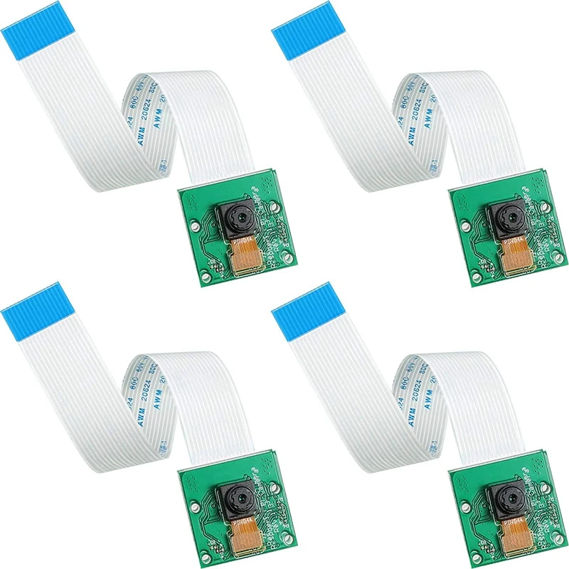 

Модуль мини-камеры OV5647 с датчиком 1080P, 5 мегапикселей, 4 шт., для Raspberry Pi модели A/B/A +/B +,Pi 2B Pi 3B,Pi 3 B
