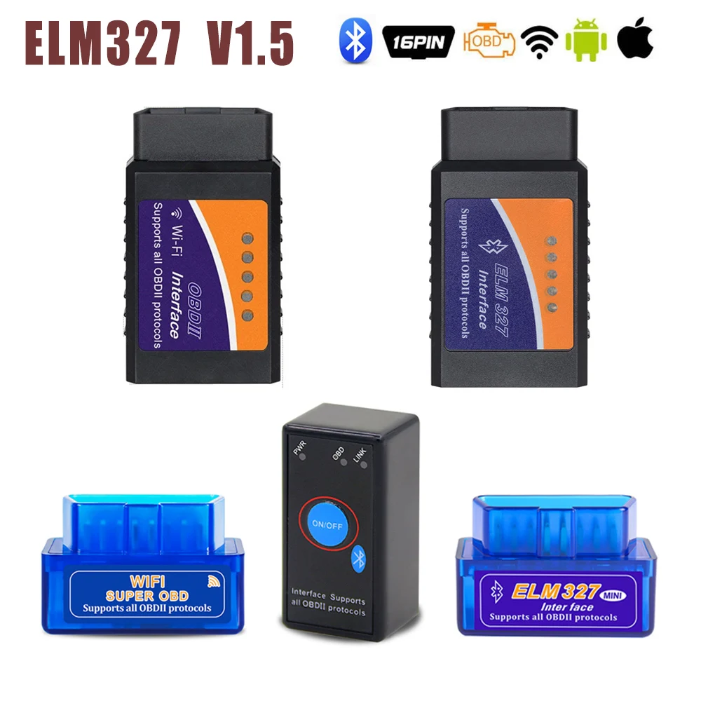 ELM327 V1.5 OBD2 сканер для автомобиля PIC18F25K80 BT / Wifi мини автоматический диагностический