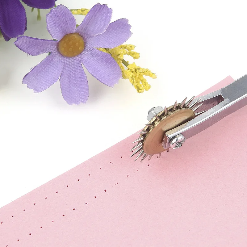

DIY Professional Leather Overstitch Wheel Gear Roulette Stainless Steel Spacer Sewing Leather Gear Mark Scriber Scraper