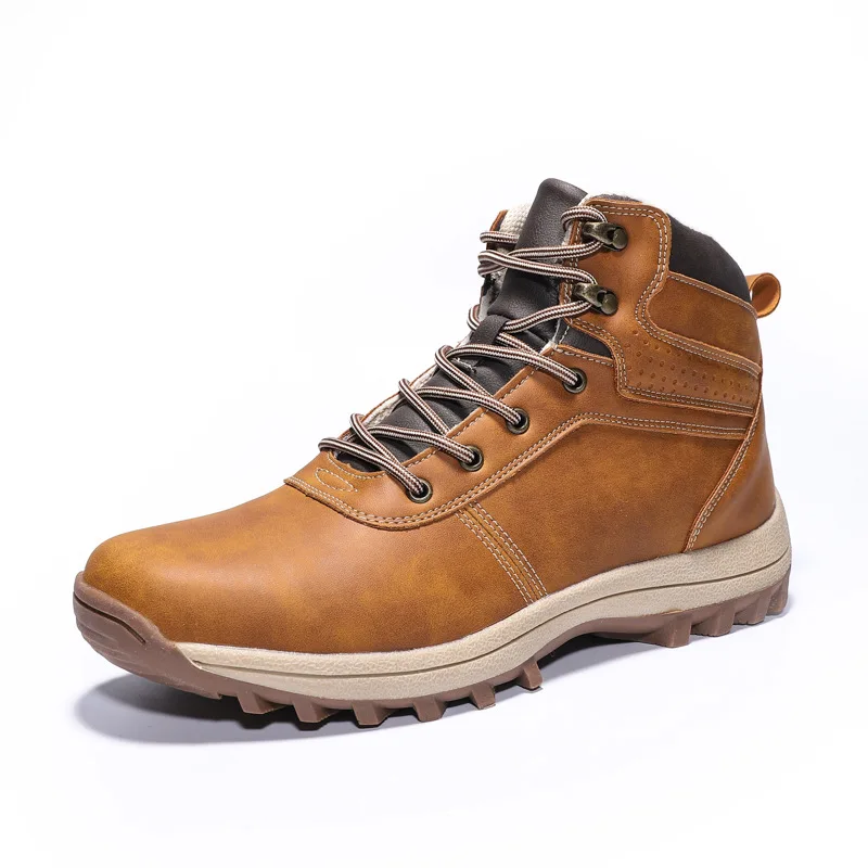 

Breathable Men's Safety Shoes Boots With Casual Men's Boots Work Casual Comfortable fashion Shoes warm Work Sneakers