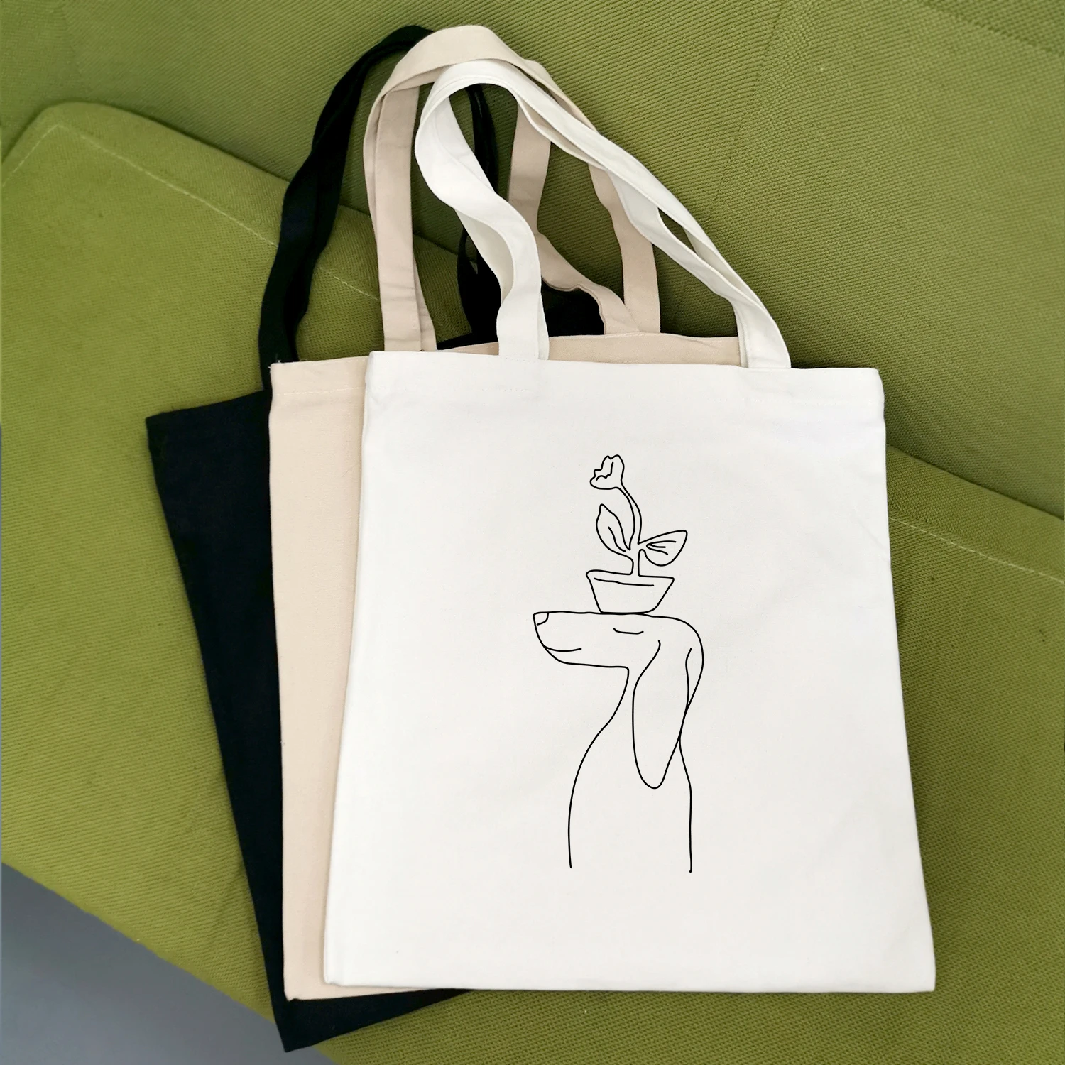 Модные Наплечные сумки для женщин новинка 2020 холст абстрактный принт