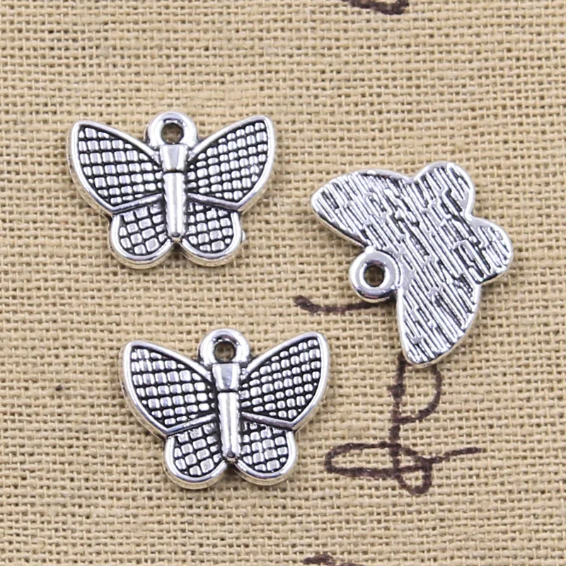 

20pcs Charms Butterfly 13x17mm Antique Silver Color Pendants DIY Crafts Making Findings Handmade Tibetan Jewelry