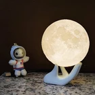 8 см12 см светодиодный светильник 3D принт луна лампа ночсветильник светодиодный мягсветильник Творческий Декор для спальни любовник ребенок детский подарок