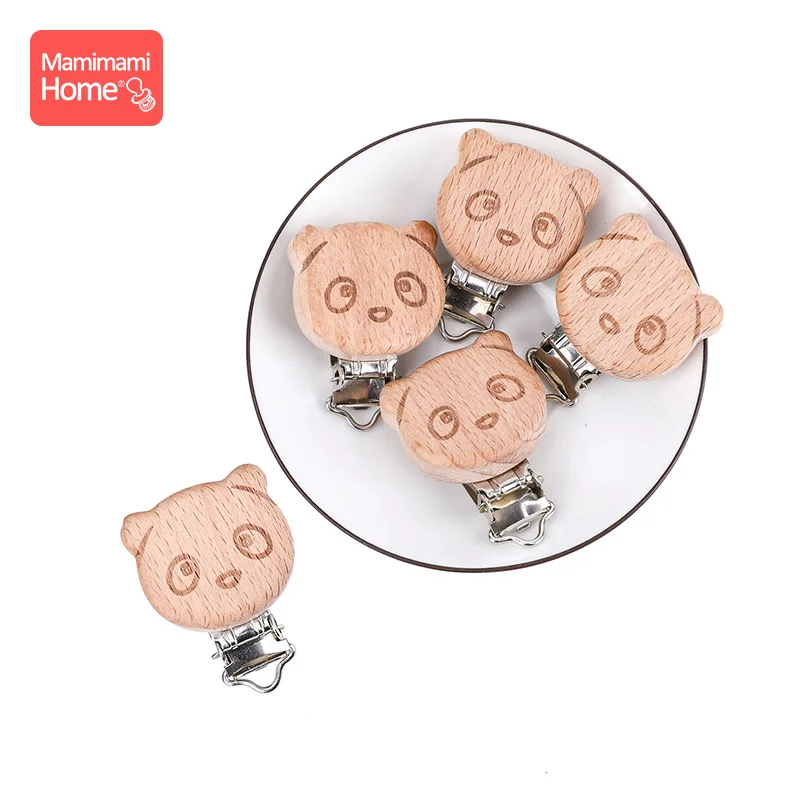 Детские деревянные Прорезыватели Соска с животным зажимом бука грызунов