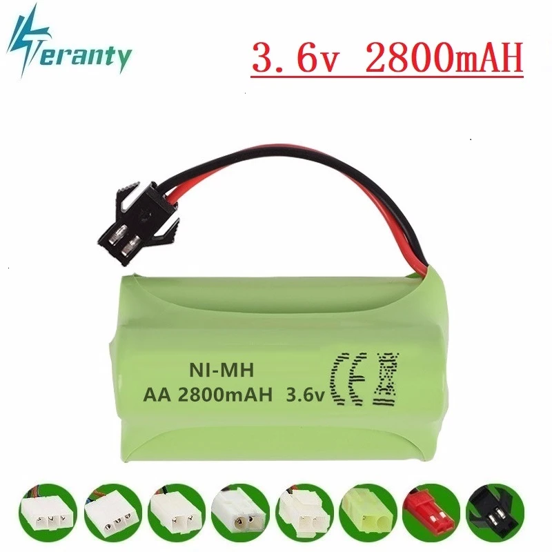 

Upgrade 3.6v 2800mah NiNH Battery For Rc Toys Cars Tanks Trucks Robots Guns Boats AA Ni-MH 3.6v Rechargeable Battery Pack 1pcs