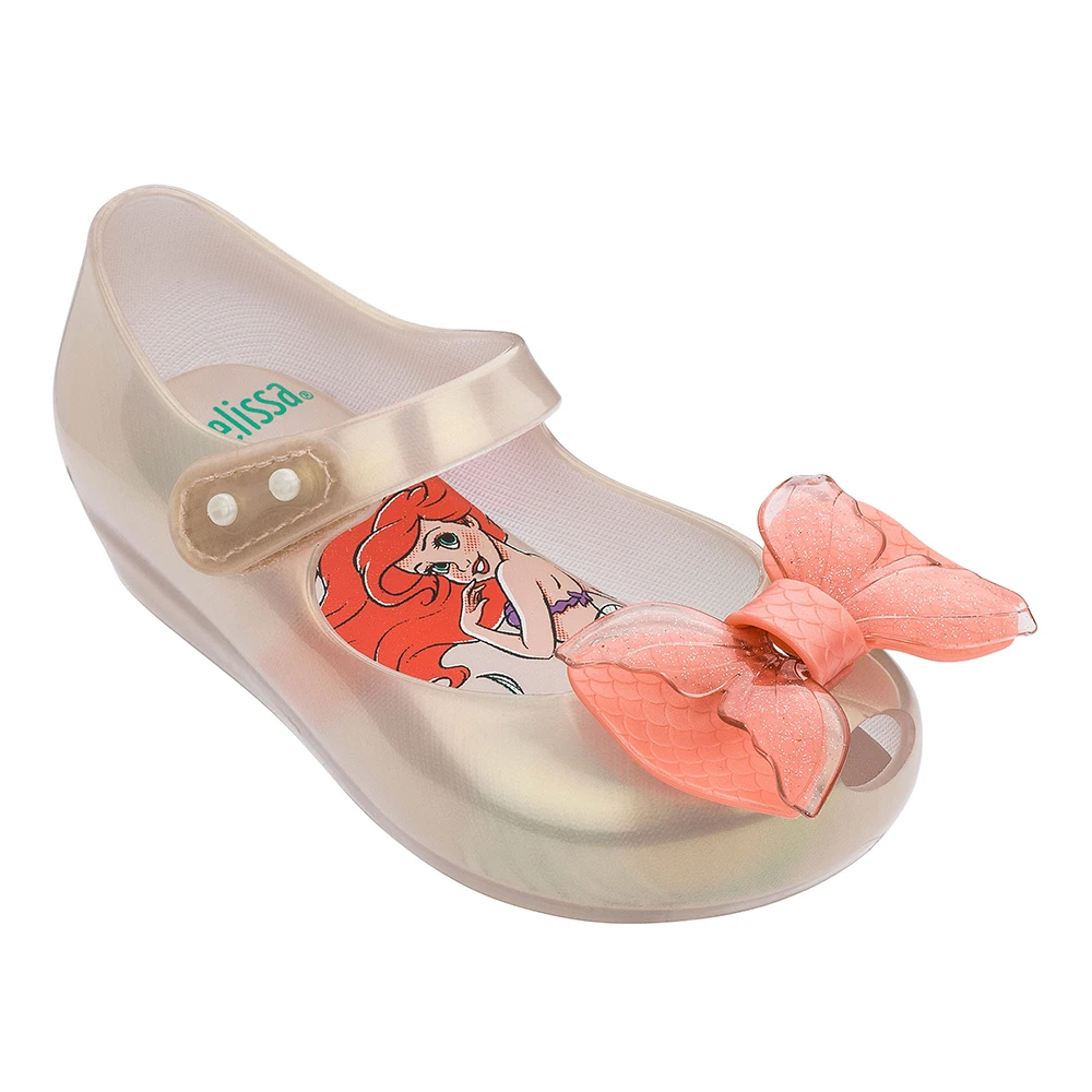 Новые мини Melissa прозрачные сандалии для девочек, прозрачные сандалии русалки, детская обувь принцессы, нескользящая обувь melissa - Цвет: Yellow