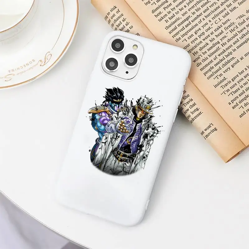 

JOJOS BIZARRE ADVENTURE JoJo Anime Phone Case Candy Color for iPhone 6 7 8 11 12 s mini pro X XS XR MAX Plus