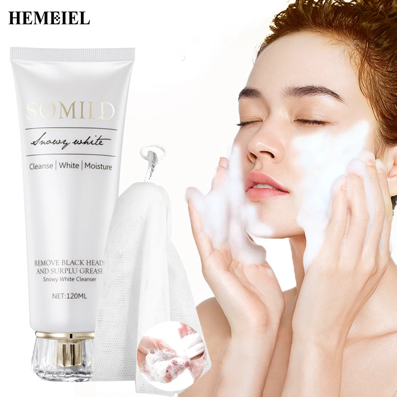 

Hemeiel Nicotinamide Amino Acid Face Cleanser Facial Scrub Cleansing Acne Oil Control Blackhead Remover Shrink Pores Skin Care