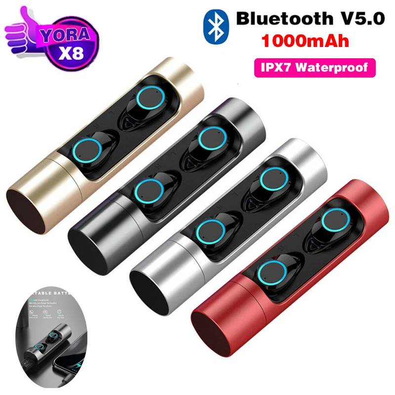 X8 Bluetooth 5,0 с сенсорным управлением TWS наушники EDR Мини Близнецы стерео микрофон настоящие беспроводные наушники для всех смартфонов наушник