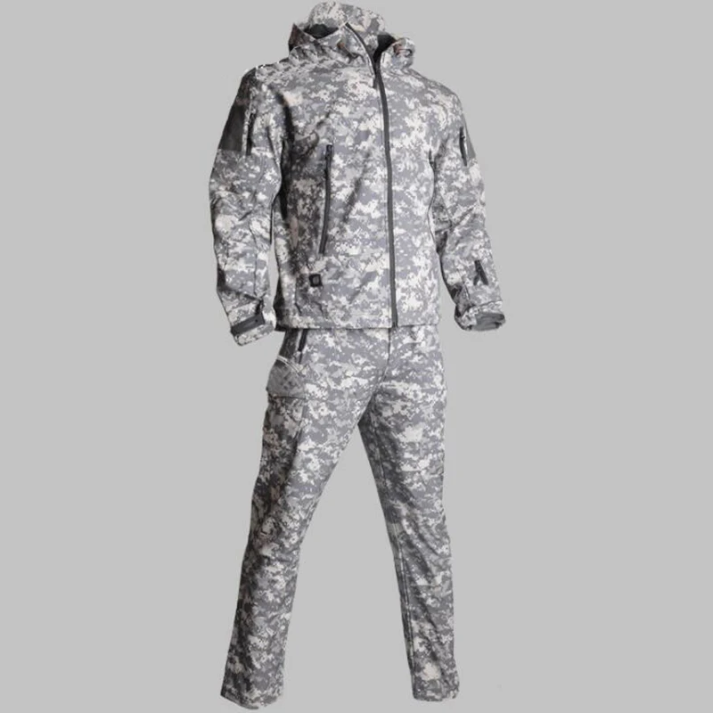 TAD Sharkskin Softshell мужская одежда куртка и брюки Военная Униформа Кемпинг Туризм флисовая куртка ветровка - Цвет: ACU