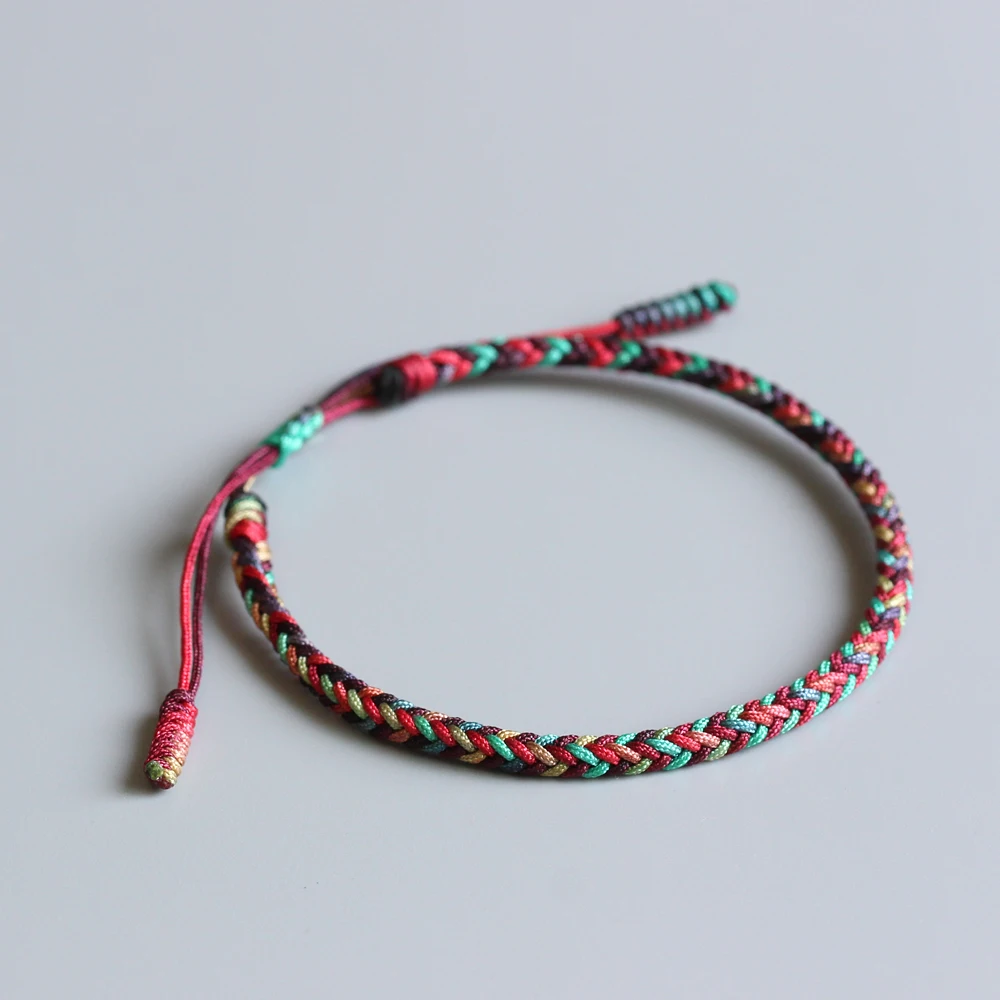 Новый оригинальный тибетский буддийский лама плетеный браслет с узлами для мужчин и женщин регулируемый