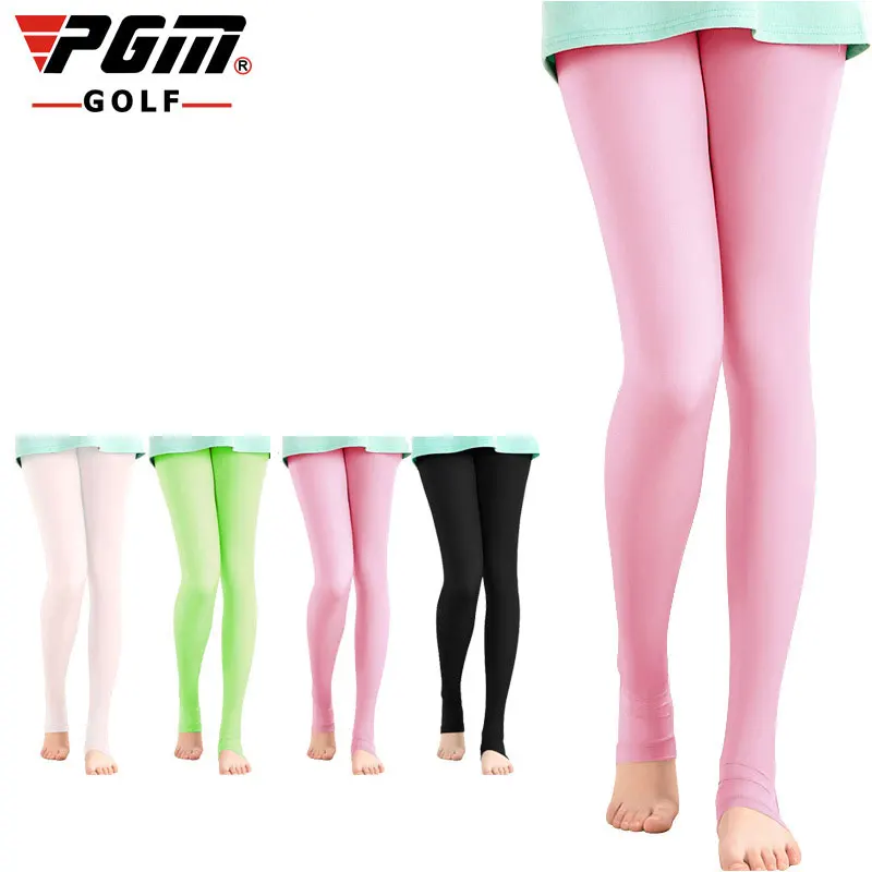 

Pgm Women High Elastic Legging Stocking Sunscreen Ice Silk Golf Bottom Pants UV-proof Light long leg Socks For Tennis AA51863
