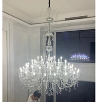 modern clear elegant design crystal chandelier palace hotel villa large crystal k9 chandelier lights lobby staircase decoration