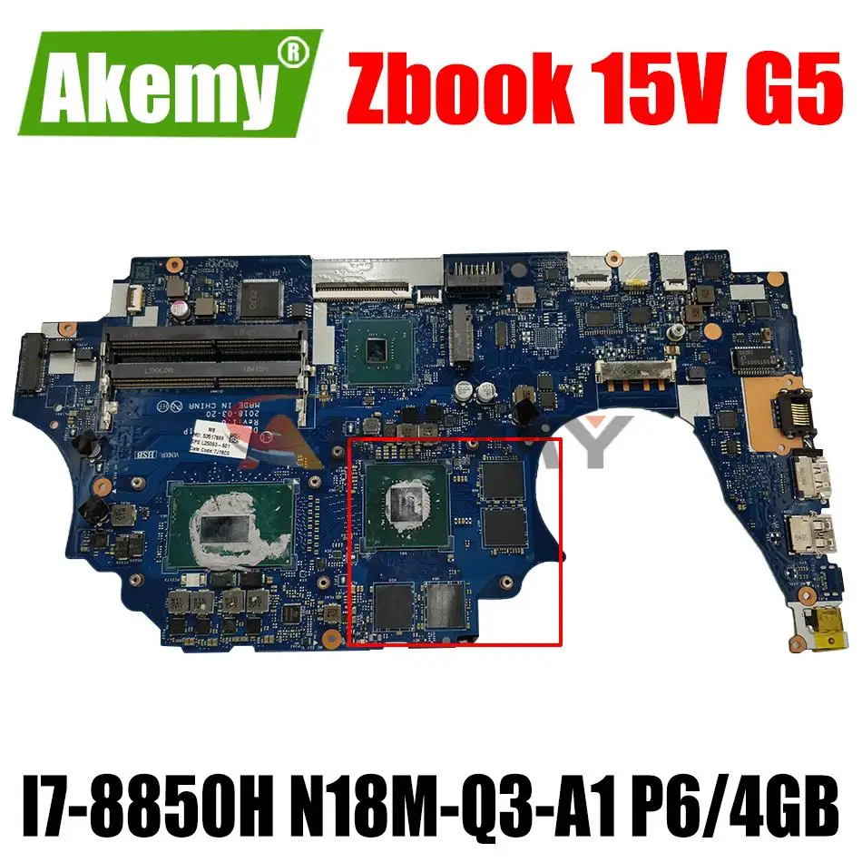 

Для ноутбука HP Zbook 15V G5, материнская плата L25093-001 DPF52, L25093-601 DDR4 SR3YZ LA-F851P P6/4GB 100% протестирована