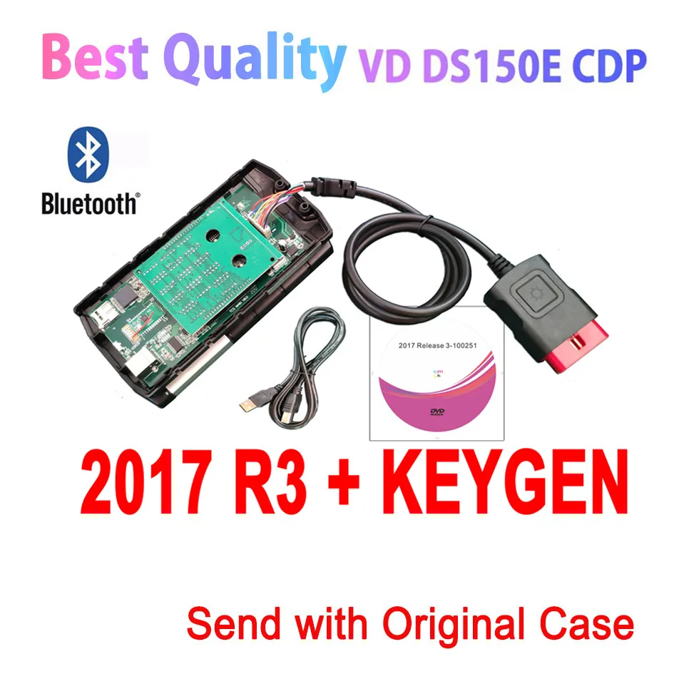 Новый диагностический сканер Vci для VD TCS CDP Pro Plus Delphis DS150E 2021 USB Bluetooth OBD OBD2 2017R3