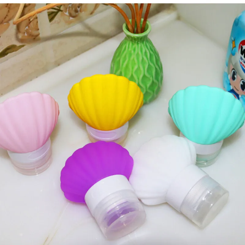 1 шт. силиконовая выдавливаемая дорожная бутылка форма морской раковины пустой