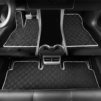 מותאם אישית רכב רצפת מחצלות עבור טסלה דגם 3 2021 2020 2019 2018 2017 מותאם אישית פנים מגן קל נקי אביזרי שטיח